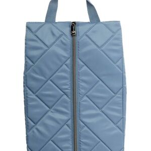 Lug Quilted Cosmetic Bag in Light Blue